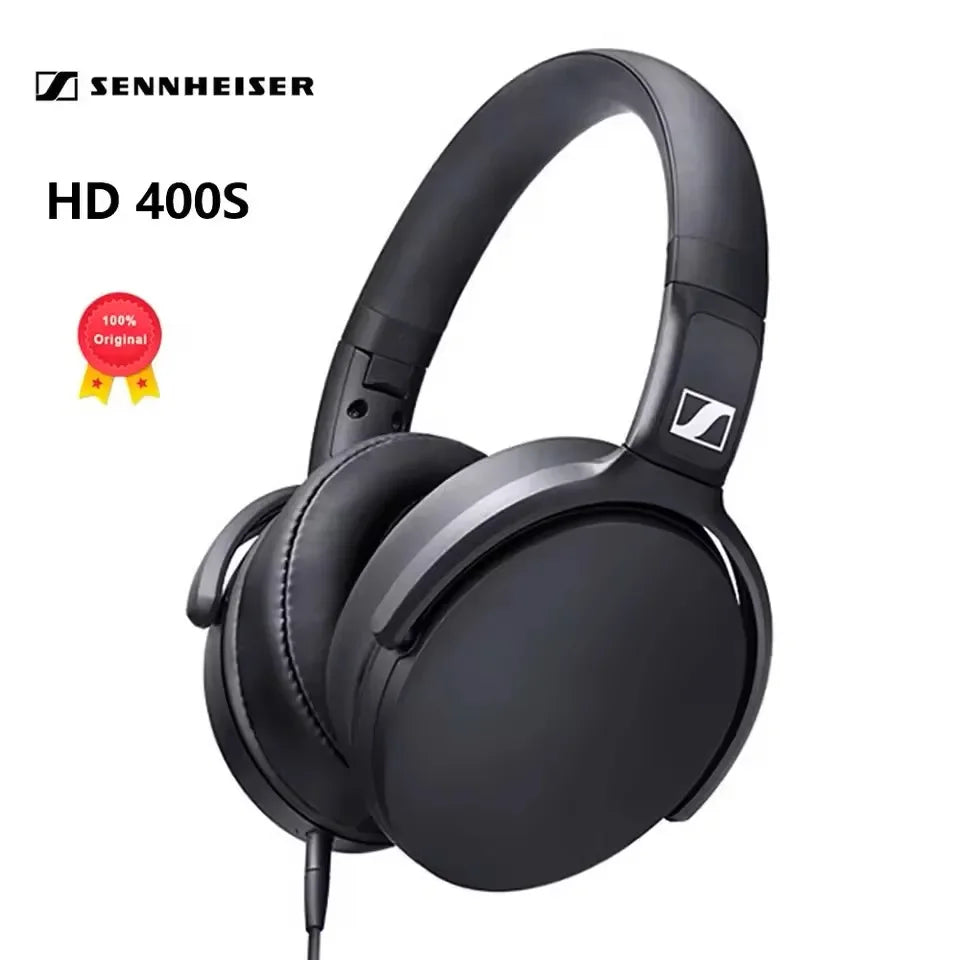 Original Sennheiser HD 400S Deep Bass Sound Isolating Earphones Stereo Earphones Music Folding Sports Earphones