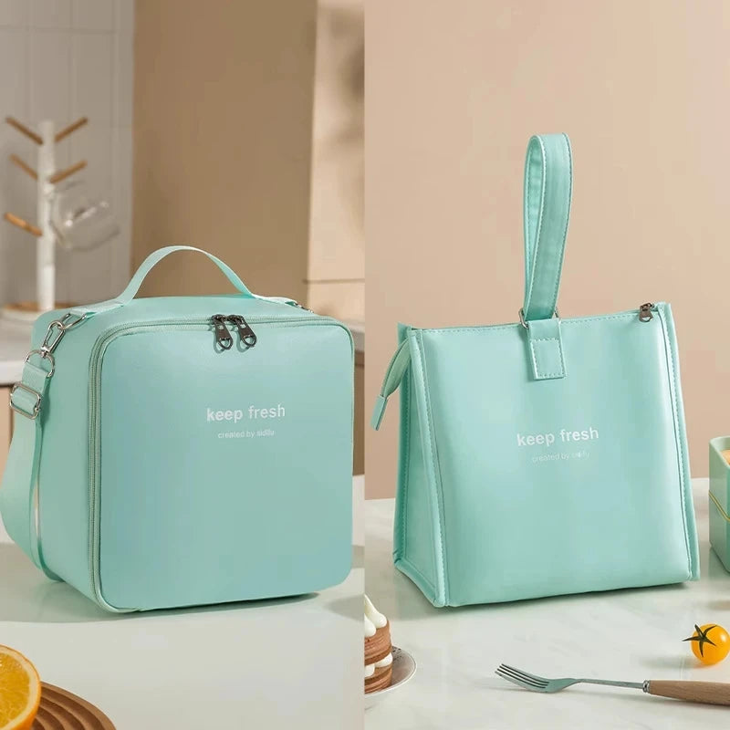 Beg Bento satu bahu Beg Kotak Makan Tengahari Pelajar Beg Makan Tengahari Mudah Alih Pekerja Pejabat Membawa Beg Makan Tengahari Beg Penebat Terma