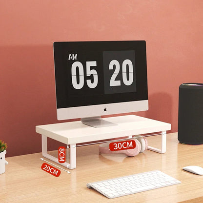 Monitor Stand Desktop Computer Stand Office Laptop Stand Storage Shelf Mini Wooden Desk Desk Shelves