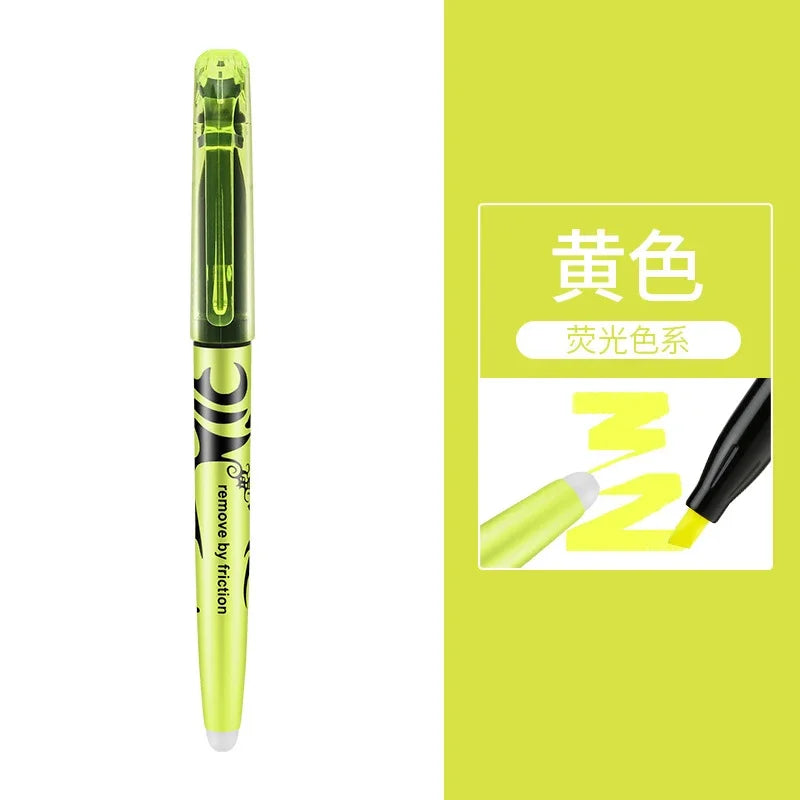 Erasable Highlighters Pastel Drawing Pen Fluorescent Highlighter Pen Markers for Student School Office Supplies Cute Stationery