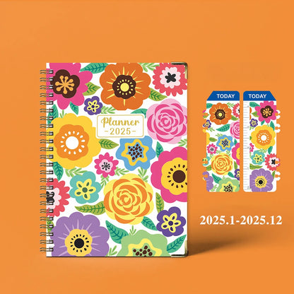 A5 2025 Daily Planner Notebook Journal Time Management Coil Notebook Daily Student Schedules To Do List English Notebook