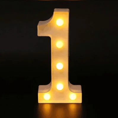 Decorative Name Letters Alphabet Letter LED Lights Luminous Number Lamp Night Light Wedding Birthday Christmas Party Decor Home