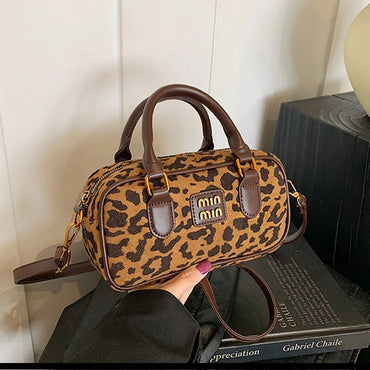 Beg Wanita Jenama Fesyen 2024 Beg Tangan Musim Sejuk Dompet Telefon Cetakan Harimau Retro Beg Selempang Bahu Wanita Beg Beg Hobo Mewah 