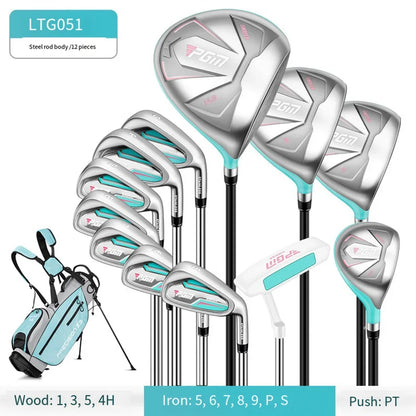 PGM Golf Clubs Set For Women,Stainless Steel/Carbon Shaft Right Hand Golf Training Club,4/9/12pcs Beginners Golf Supplies LTG051