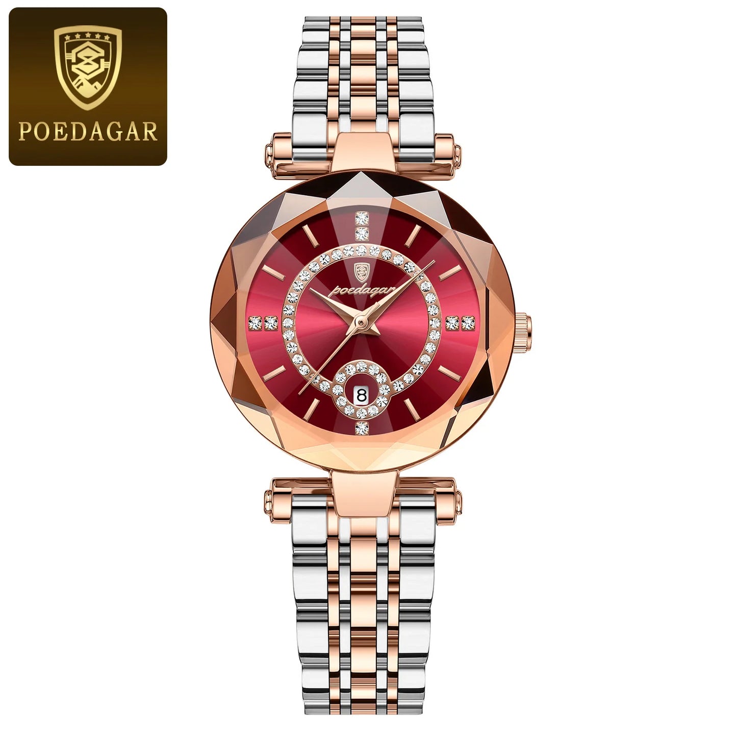 POEDAGAR Luxury Watch for Women High Quality Waterproof Date Leather Ladies Watches Dress Casual Quartz Women's Watch reloj +box