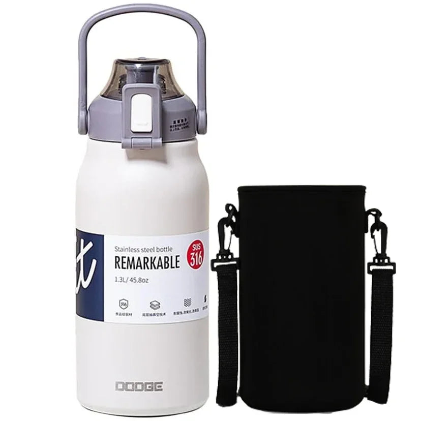 DODGE Large Capacity Stainless Steel Thermos Water Bottle Tumbler Outdoor Sport Vacuum Flask Thermal Mug Travel Insulated Cup