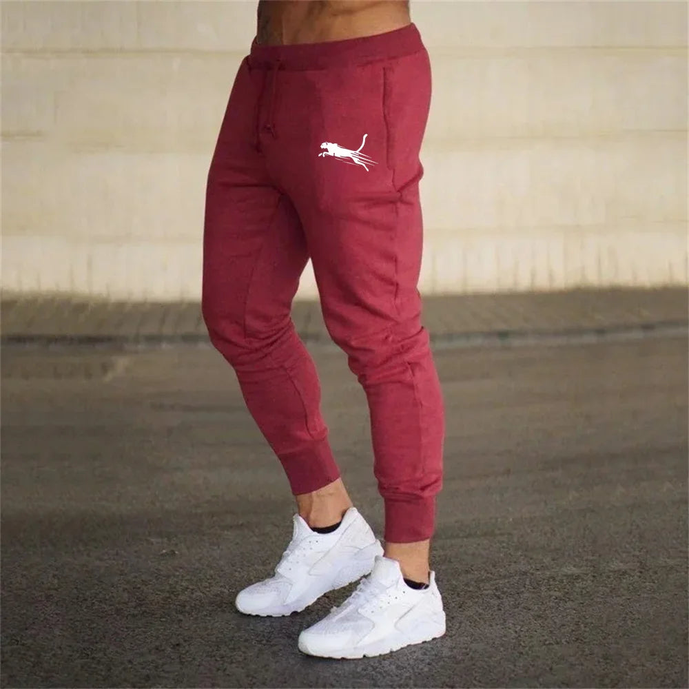 Spring Men's Printed Sweatpants Casual Elastic Trousers Sports Autumn Trousers Breathable Thin Fitness Loose Drawstring Trousers