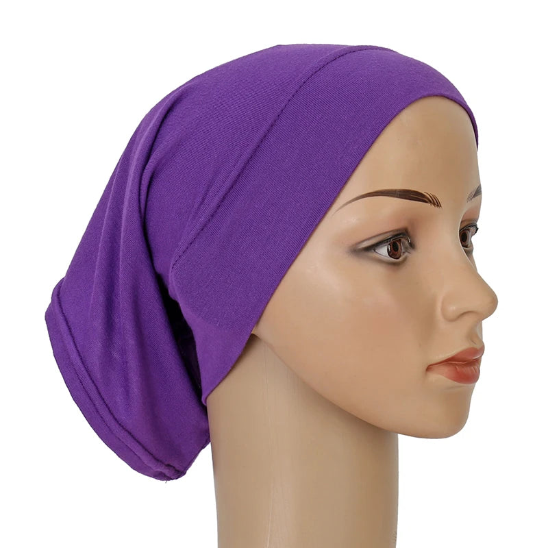 Ramadan Hijab Undercap Head Cover Instant Cotton Bonnet Hijabs for Women Muslim Turbans Inner Cap Turbante Muslim Women Hijab