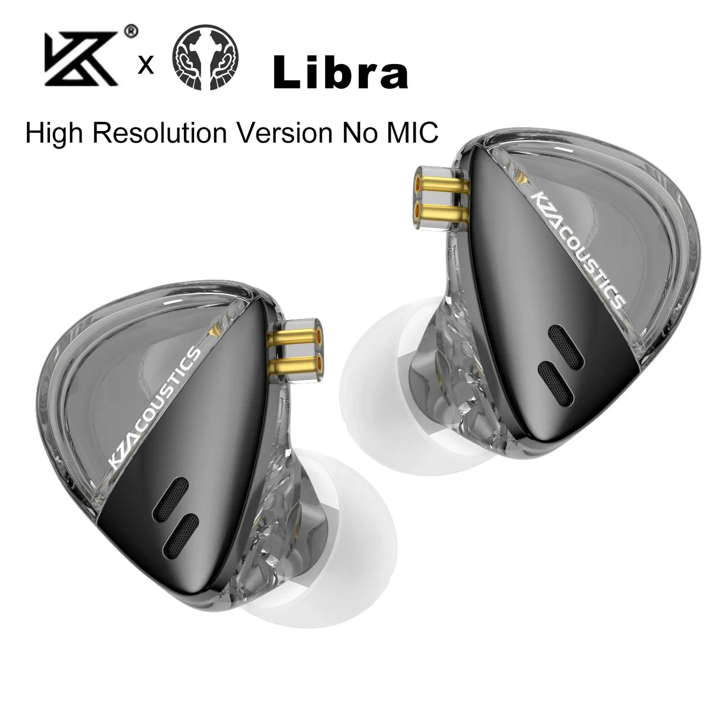 KZ X Angelears Libra Wired HiFi In-Ear Earphone Ultra-Wide Frequency Dynamic IEMs Monitor Headphone With 0.75 Detachable cable