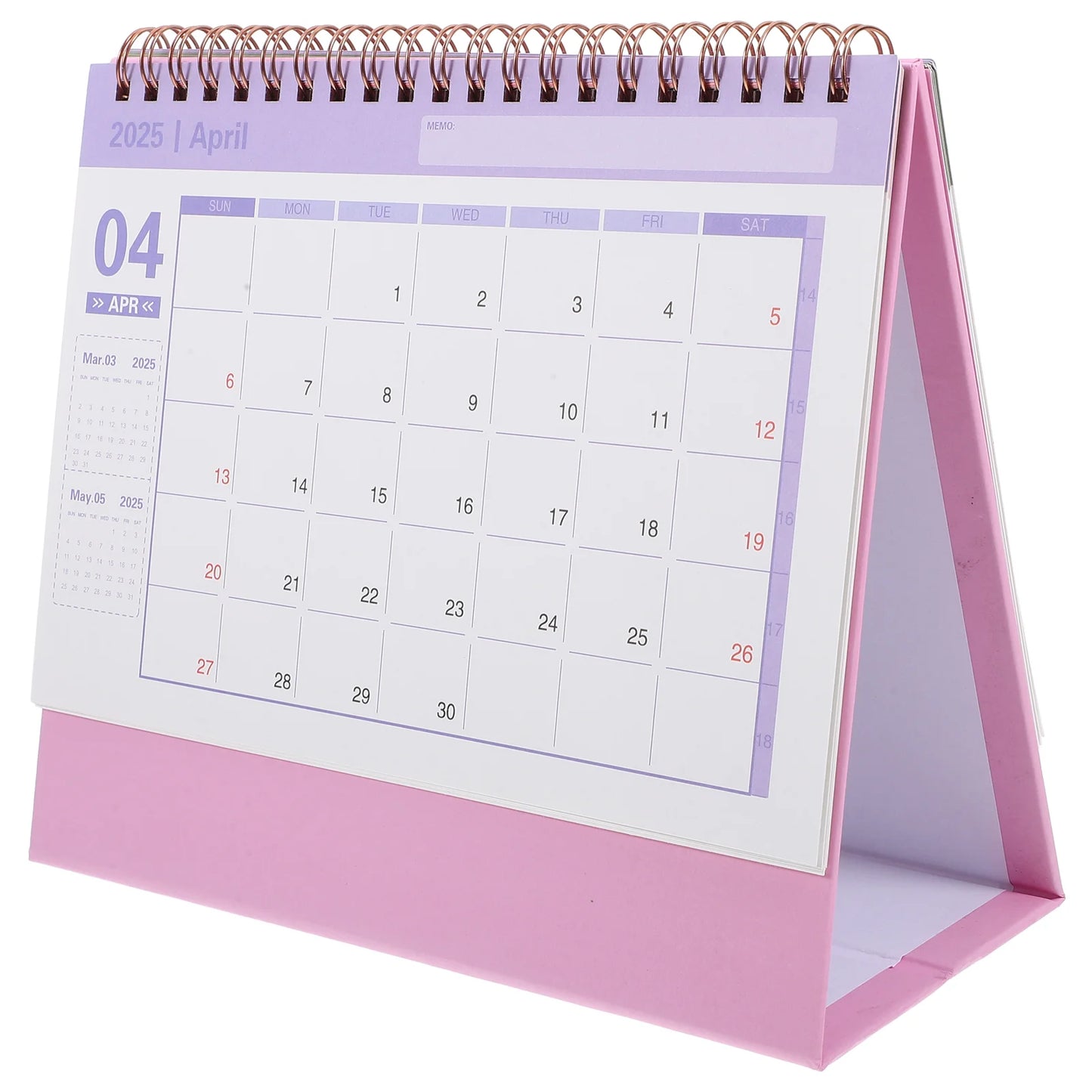 2025 Desk Calendar Office 2024-2025 Spiral Academic Monthly Desktop Supply Table Decorations Delicate Home Supplies