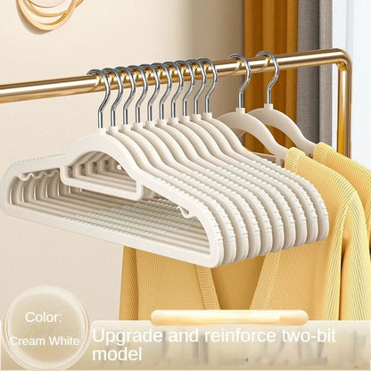 10PCS Anti Slip Hanger Household Clothes Hanger Plastic Non Marking and Anti Slip Hanger Clothing Rack Drying Rack for Clothes