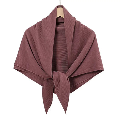 Plain Wrinkle Square Pleated Scarf Satin Shawls Wrap Stole Muslim Hijab 90*90cm Malaysia Kerchief Bandanas Headband Silk Scarves