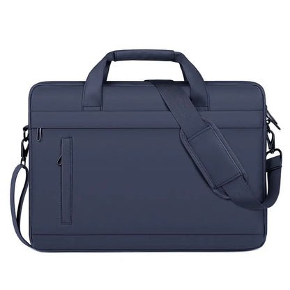 Beg Briefcase Lelaki Perniagaan Jenama Terkenal Kulit Bahu Messenger Beg Kalis Air Beg Tangan Pejabat 15 inci Beg komputer riba 