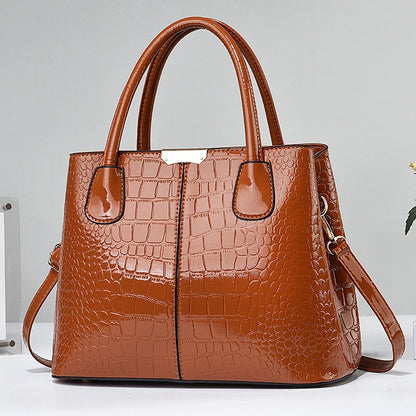 Beg Satchel Pemegang Atas Fesyen, Beg Selempang Bergaya, Beg Tangan &amp; Beg Bahu Kasual Wanita 