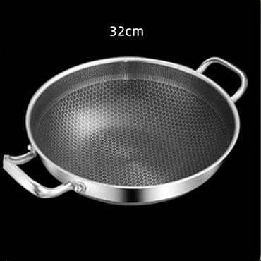 304 Stainless Steel Soup Pot Honeycomb Non-stick Pot with lid Household Hot Pot Induction Cooker Gas Stove Universal Soup Pot