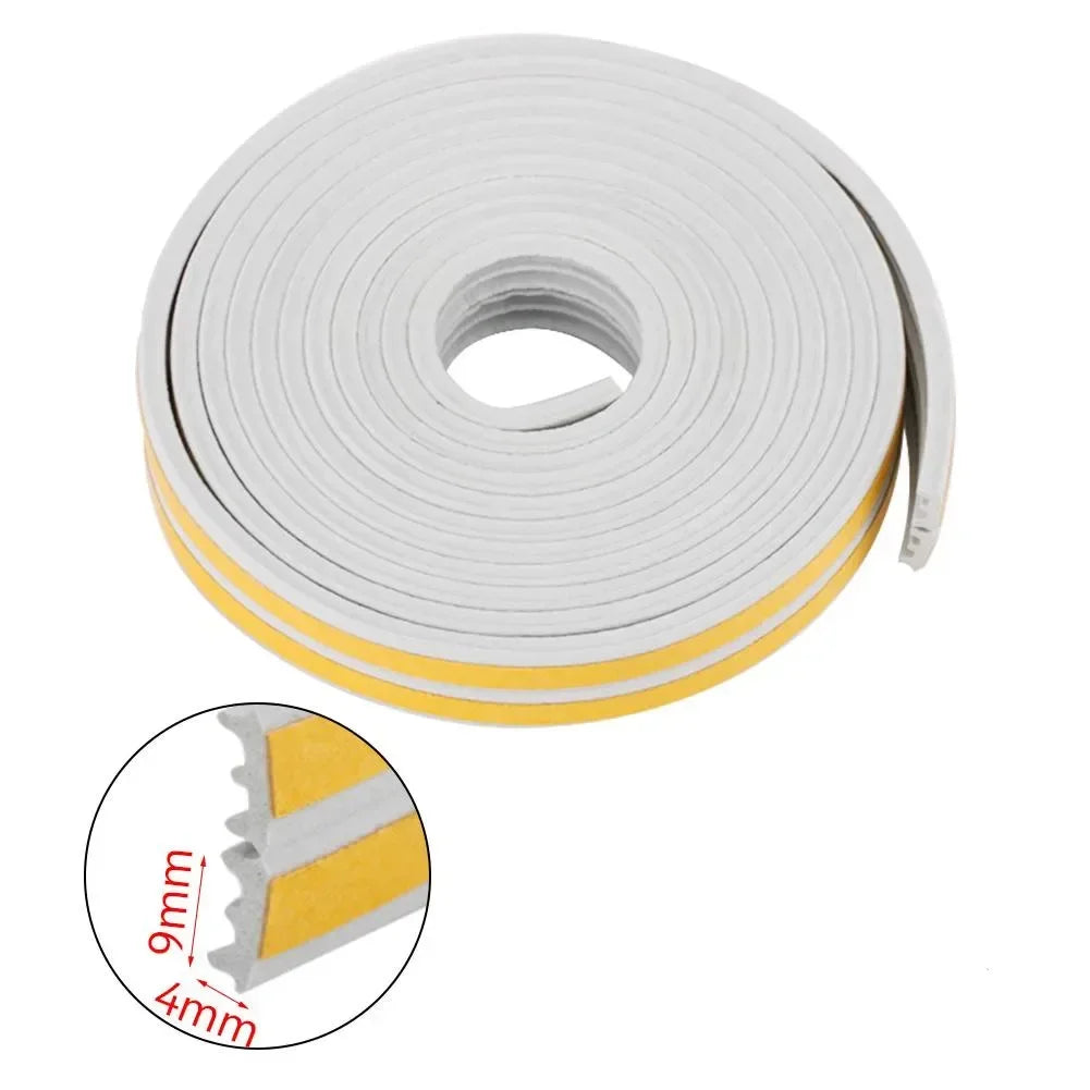 10M/20M Door Window Weather Strip DIEP Self Adhesive Sealing Strip Rubber Seal Foam Tape Dustproof Soundproof Insulation Strip