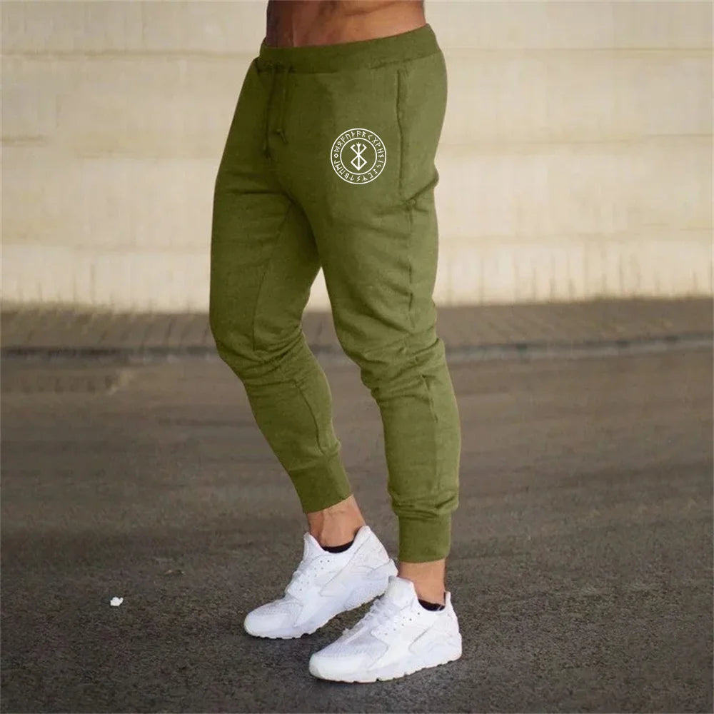 Spring Men's Printed Sweatpants Casual Elastic Trousers Sports Autumn Trousers Breathable Thin Fitness Loose Drawstring Trousers