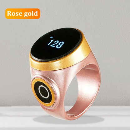 Smart Waterproof Counter Ring for Muslims Zikr Digital Tasbeeh 5 Prayer Time Reminder Bluetooth High-end Smart Wearable Rings