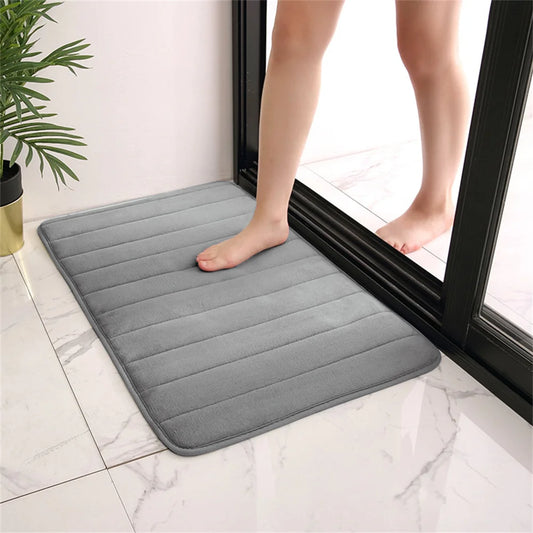 Super Absorbent Bath Mat Non Slip Rugs Bathroom Carpets Soft Memory Foam Floor Mat Bedroom Toilet Floor Shower Rug Home Decor