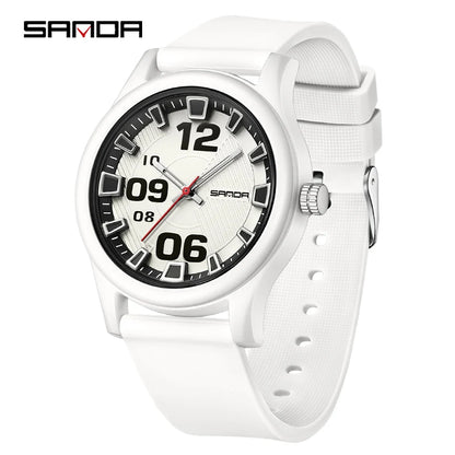 SANDA 3252 Fashion Trend Ladies Boys Young Watch Sports 50M Waterproof Wrist Watch Ladies Watch Casual Clock Relogio Feminino