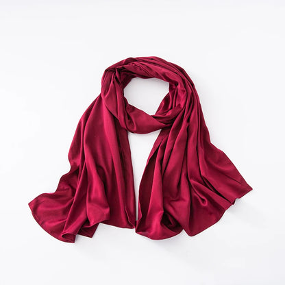 Cheap Plain Long Satin Polyester Scarves Matte Feeling Solid Women Scarf Soft Malaysia Women Shawl Big discount Muslim Hijab