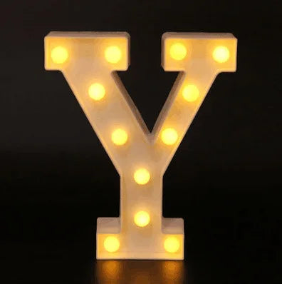 Decorative Name Letters Alphabet Letter LED Lights Luminous Number Lamp Night Light Wedding Birthday Christmas Party Decor Home