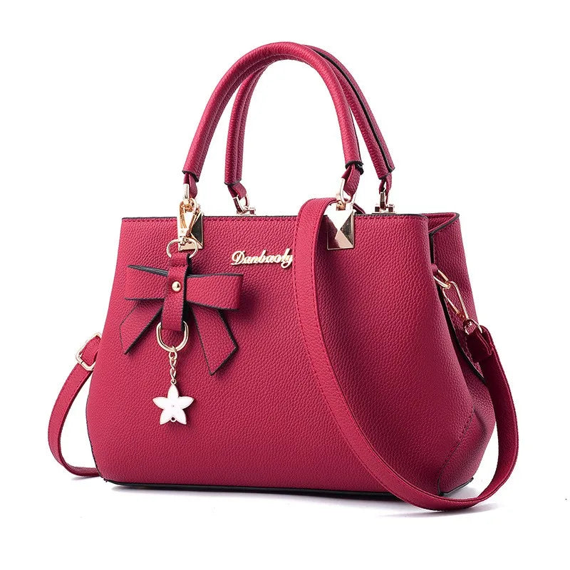 Beg Tangan Elegan Klasik, Beg Satchel Pemegang Atas Wanita, Dompet Crossbody 