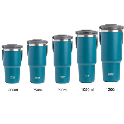 Tyeso 1200ML Tumbler Cawan Kopi Keluli Tahan Karat Vakum Penebat Terma Beg Ais Penyimpanan Sejuk Kelalang Kapasiti Besar 20 30 40 oz 