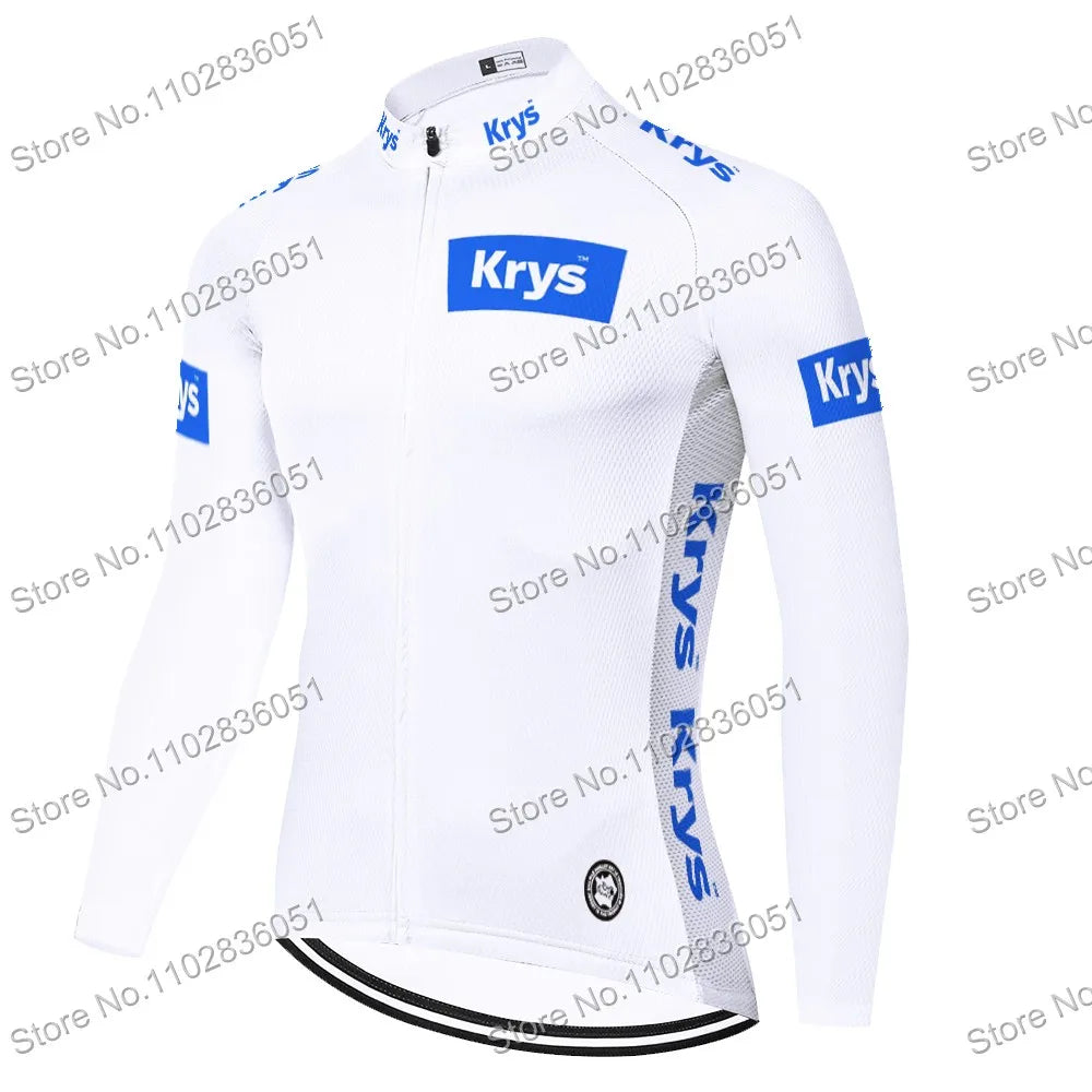 2024 Spain Tour Cycling Jersey Long Sleeve Men TDF Red Green Cycling Clothing Bicycle Tops Road Bike Wear Shirts MTB Uniform