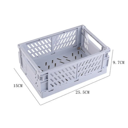 Plastic Foldable Storage Crate Folding Box Basket Stackable Cute Makeup Jewellery Toys Boxes for Storage Box Organizer Portable