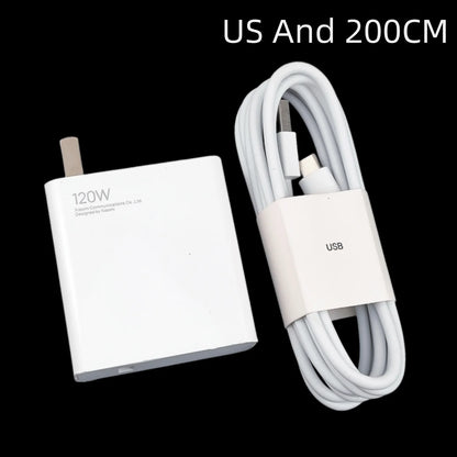 Poco F4 Gt Charger Original XiaoMi 120W Turbo Fast EU US Charging Power Supply Adapter For RedMi Note 13 12 11T Pro Mi 13 Ultra