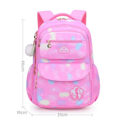 Beg sekolah kanak-kanak perempuan beg sekolah beg belakang merah jambu untuk kanak-kanak kanak-kanak remaja beg sekolah rendah Kawaii comel kalis air kit kelas kecil 