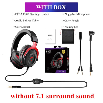 EKSA Gaming Headset Gamer Wired PC USB 3.5mm XBOX/ PS4 Headphone with Microphone 7.1 Surround Sound For Computer Laptop