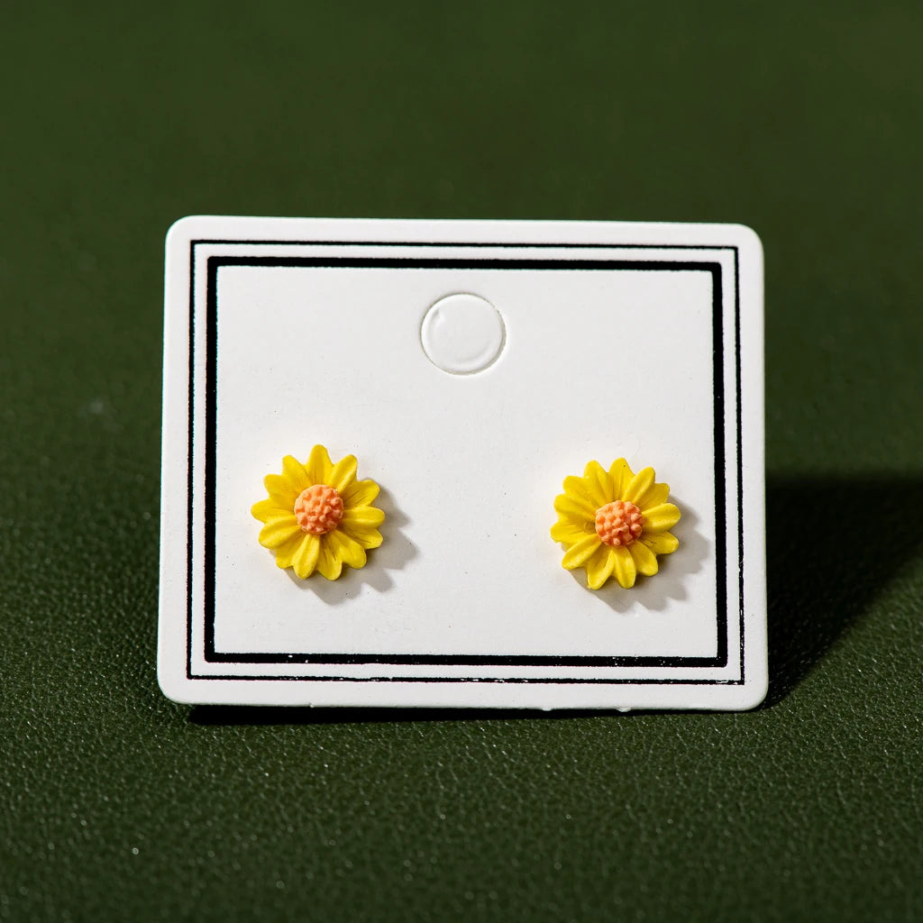 Bunga Daisy Multicolor Anting-anting Stud Seramik Hadiah Fesyen Barang Kemas Kancing Telinga Borong Untuk Wanita Gadis #LY133 