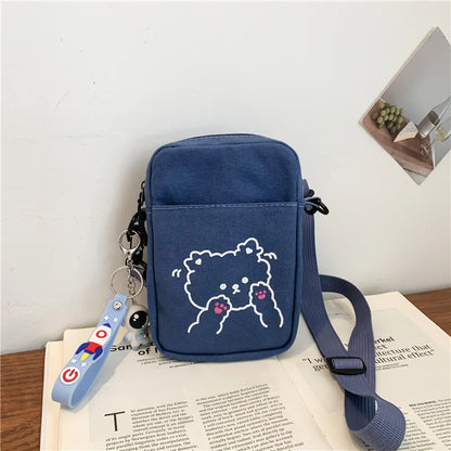 Small Canvas Women Bag Crossbody Small Bags for Women Cloth Cell Phone Shoulder Bags for Women Ladies Purse Phone Bag Handbags