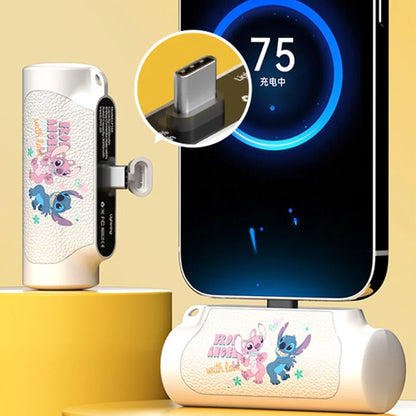 New Disney Pocket Power Bank Wireless Capsule Needle Mobile Power Bank Compact And Portable Mobile Power Bank Fast Charging