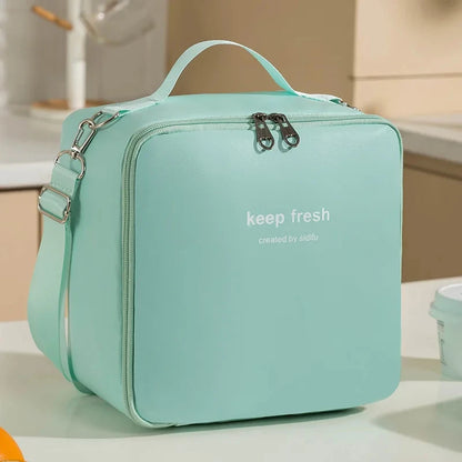 Beg Bento satu bahu Beg Kotak Makan Tengahari Pelajar Beg Makan Tengahari Mudah Alih Pekerja Pejabat Membawa Beg Makan Tengahari Beg Penebat Terma