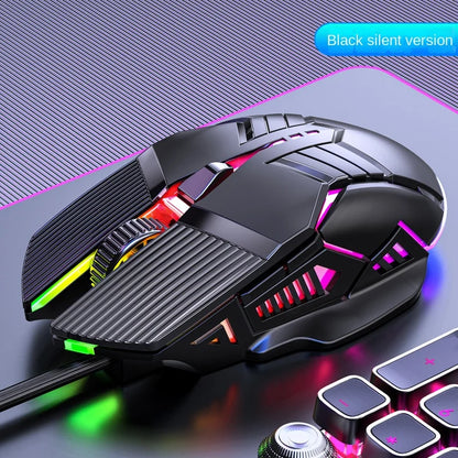 New USB Mouse Computer Wired Mouse Gaming Wired Mouse Glow Mute Mouse Office Gaming Universal PC Mouse Gamer Laptop Accessories