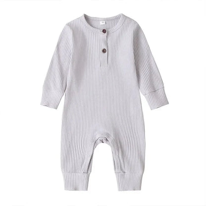 Musim Gugur Bayi Baru Lahir Bayi Lelaki Perempuan Baju Monyet Playsuit Overall Kapas Lengan Panjang Jumpsuit Bayi Pakaian Baru Lahir 