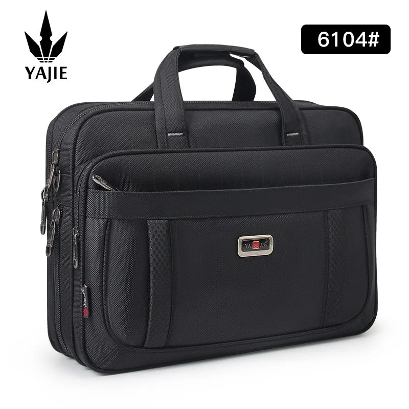 Business men's briefcase canvas waterproof large capacity 15.6 inch laptop bag work bag business bag official  office bag