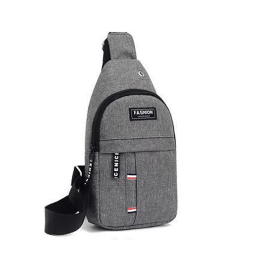 Chest Bag Solid Color Men Chest Bag Outdoor Casual Fashion One Shoulder Crossbody Bag Men's Waterproof Large Capacity Fanny Pack