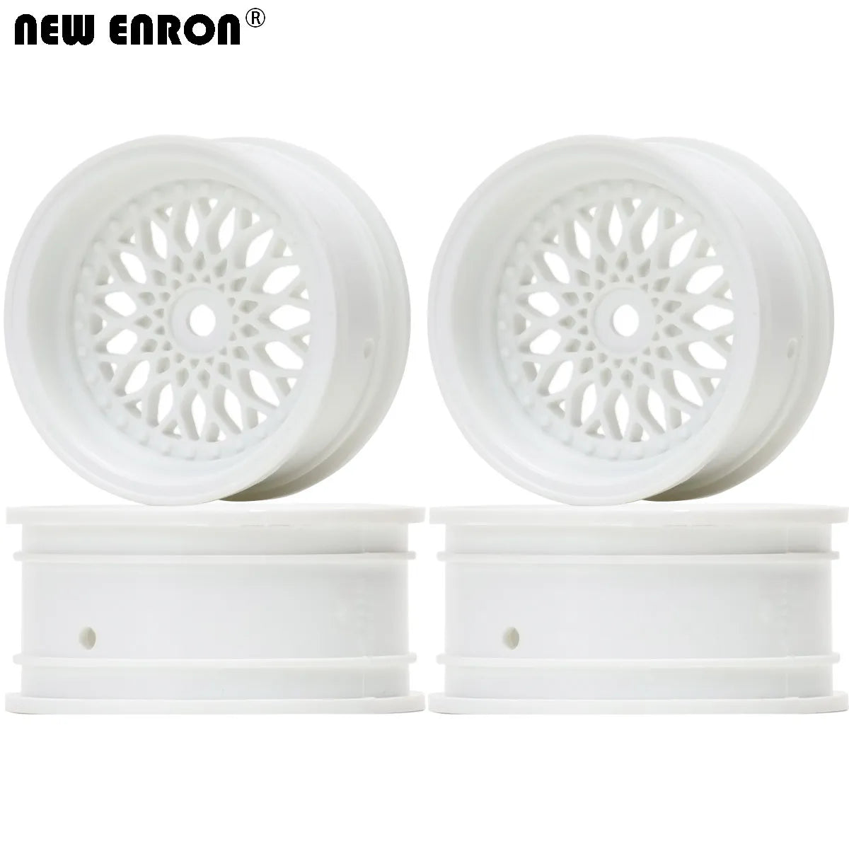 ENRON BARU 1.9" Plastik 4PCS On-Road Drift 3mm/6mm/9mm Offset Wheel Hub Rim untuk Kereta RC 1/10 Traxxas HPI Kyosho RedCat Sakura HSP 