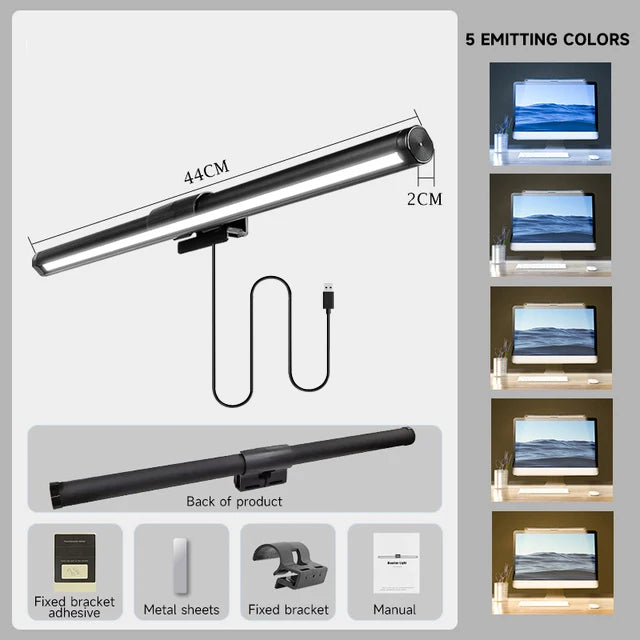 LED Computer Light Screen Light Stepless Dimming Reading Light Desk Lamp USB Lamp RGB Backlight  Monitor Light Bar Office Light