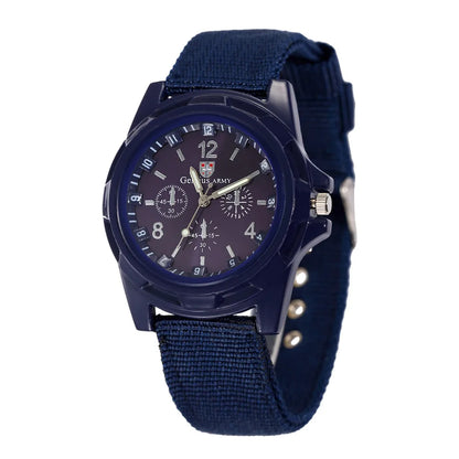 Men Army Nylon Band High Quality Quartz Movement Men Sports Watch Casual Wristwatches Outdoors Men Aviator Watches Men's Watch