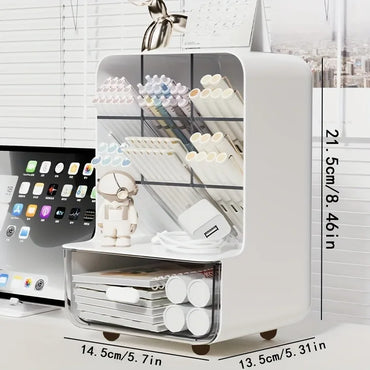 Slant Pen Holder Desktop Drawer Stationery Organizer Box Case School Office Desk Organizer Kawaii Stationery Storage Box