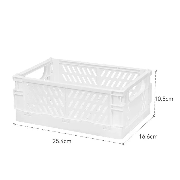 Plastic Foldable Storage Crate Folding Box Basket Stackable Cute Makeup Jewellery Toys Boxes for Storage Box Organizer Portable