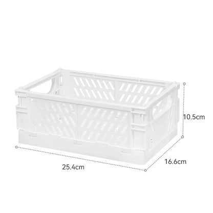 Plastic Foldable Storage Crate Folding Box Basket Stackable Cute Makeup Jewellery Toys Boxes for Storage Box Organizer Portable