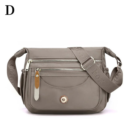 Women Nylon Shoulder Bag Multi-Pockets Crossbody Bag Fashion Handbag Adjustable Strap Ladies Waterproof Messenger Bag Satchels