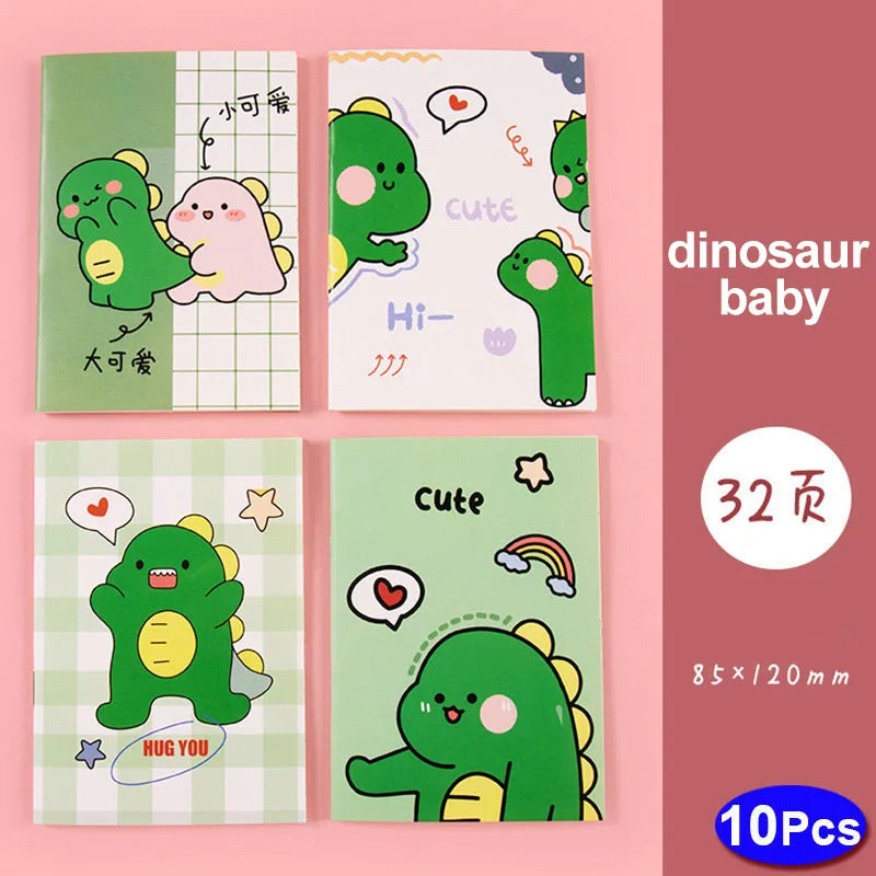 10Sets Retro Small Notebooks Kawaii A7 Blank Mini Cute Planner Diary Note Notepad Aesthetic Journal Kids Stationery Agenda Thing