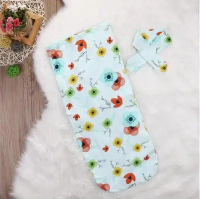 mylb Newborn Baby Clothes Floral Candy Style Fashion Cute Organic Cotton Blanket Swaddle Sleeping Bag Sleepsack Stroller Wrap